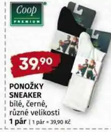 Terno Ponožky sneaker bílé, černé, různé velikosti 1 pár nabídka