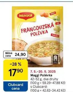 Tesco Maggi Polévka, 42-52 g. dva druhy nabídka