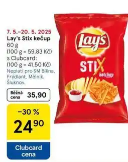 Tesco Lay's Stix kečup, 60 g nabídka