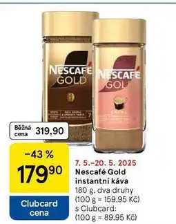 Tesco NESCAFÉ GOLD, 180g nabídka