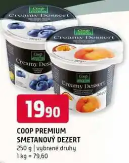 Terno Coop premium smetanový dezert 250 g vybrané druhy nabídka