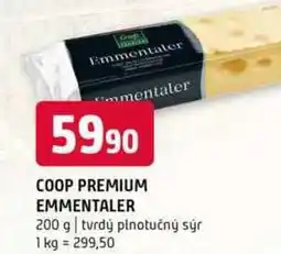 Terno Coop premium emmentaler 200 g tvrdý plnotučný sýr nabídka
