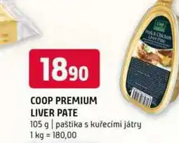 Terno Coop premium liver pate 105 g paštika s kuřecími játry nabídka