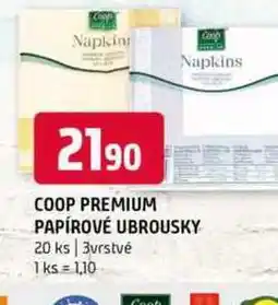 Terno Coop premium papírové ubrousky 20 ks 3vrstvé nabídka