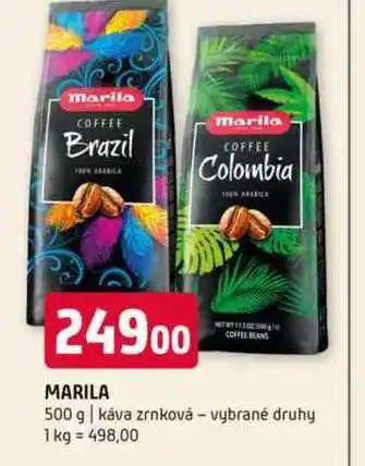 Terno Marila 500 g káva zrnková vybrané druhy nabídka