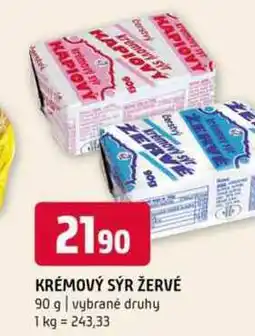 Terno Krémový sýr žervé 90 g vybrané druhy nabídka