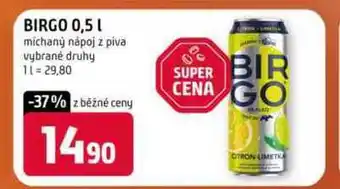 Terno Birgo 0,5l michaný nápoj z piva vybrané druhy nabídka