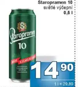 Jip Staropramen 10 světlé výčepní nabídka