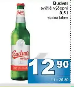 Jip Budvar světlé výčepní nabídka