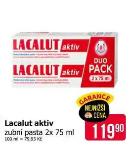 Teta Lacalut Aktiv zubní pasta proti paradontóze 2x75ml nabídka
