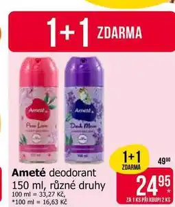 Teta Ameté deodorant 150 ml, různé druhy nabídka