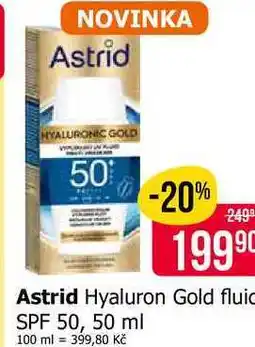 Teta Astrid Hyaluron Gold fluid SPF 50, 50 ml nabídka