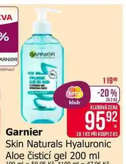 Teta Garnier Skin Naturals Hyaluronic Aloe čisticí gel 200 ml nabídka