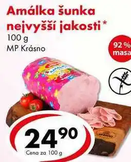 CBA Amálka šunka nejvyšší jakosti, 100 g nabídka
