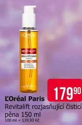 Teta L'Oréal Paris Revitalift rozjasňující čisticí pěna 150 ml nabídka