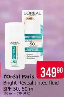 Teta L'Oréal ParisBright Reveal tinted fluid SPF 50, 50 ml nabídka