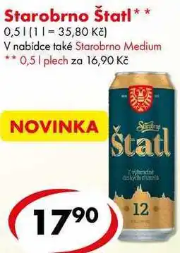 CBA Starobrno Štatl, 0,5 l nabídka