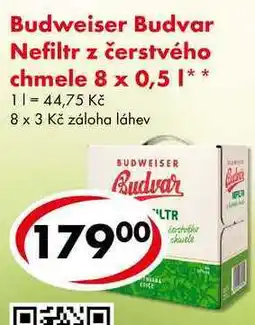 CBA Budweiser Budvar Nefiltr z čerstvého chmele, 8x 0,5 l nabídka