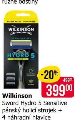 Teta Wilkinson Sword Hydro 5 Sensitive pánský holicí strojek + 4 náhradní hlavice nabídka