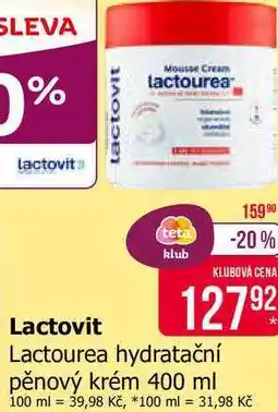 Teta Lactourea hydratační pěnový krém 400 ml nabídka