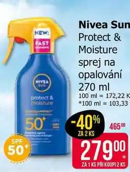 Teta Nivea Sun protect & moisture sprej na opalování 270 ml nabídka