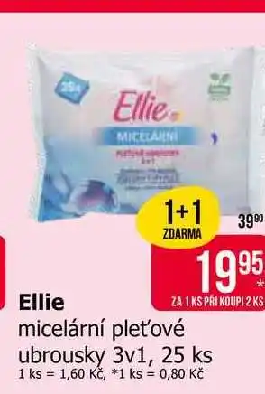 Teta Ellie micelární pleťové ubrousky 3v1, 25 ks nabídka