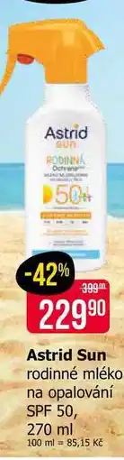Teta Astrid Sun rodinné mléko na opalování SPF 50, 270 ml nabídka