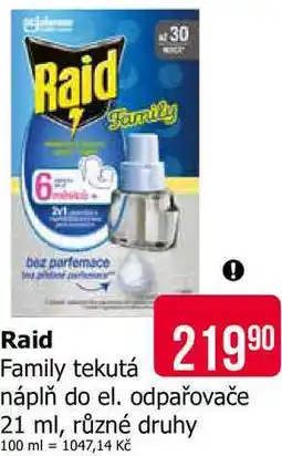 Teta Raid Family tekutá náplň do el. odpařovače 21 ml, různé druhy nabídka