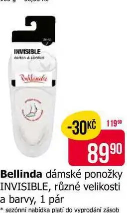 Teta Bellinda dámské ponožky INVISIBLE, různé velikosti a barvy, 1 pár nabídka