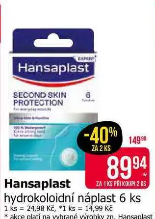 Teta Hansaplast hydrokoloidní náplast 6 ks nabídka