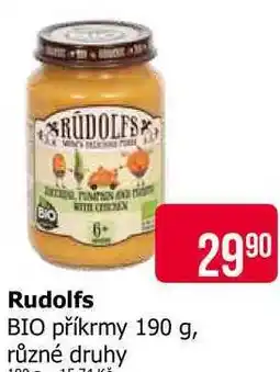 Teta Rudolfs BIO příkrmy 190 g, různé druhy nabídka