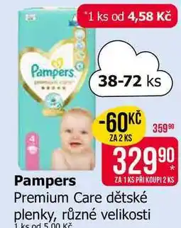 Teta Pampers Premium Care dětské plenky nabídka