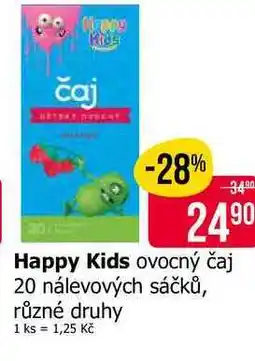 Teta Happy Kids ovocný čaj 20 nálevových sáčků, různé druhy nabídka