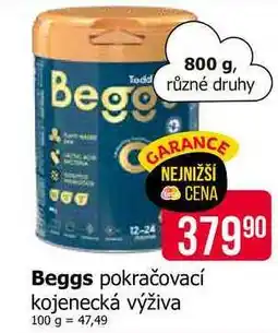 Teta Beggs pokračovací kojenecká výživa 800 g nabídka