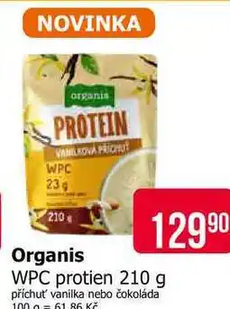 Teta Organis WPC protien 210 g příchuť vanilka nebo čokoláda nabídka