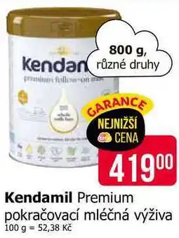 Teta Kendamil Premium pokračovací mléčná výživa 800 g nabídka