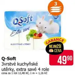 Teta Q-Soft Kuchyňské utěrky extra savé, 4 role nabídka