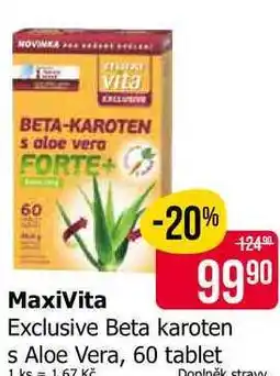 Teta MaxiVita Exclusive Beta karoten s Aloe Vera, 60 tablet nabídka