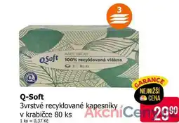 Teta Q-Soft 3vrstvé recyklované kapesníky v krabičce 80 ks nabídka
