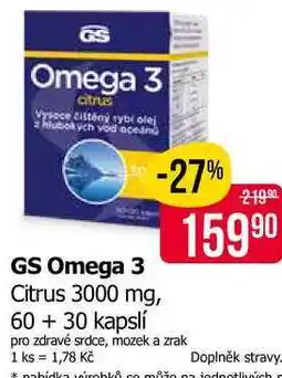 Teta GS Omega 3 Citrus 3000 mg, 60 + 30 kapslí nabídka