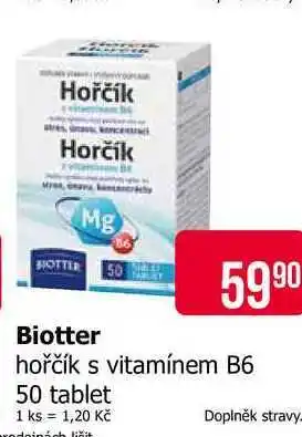 Teta Biotter hořčík s vitamínem B6 50 tablet nabídka
