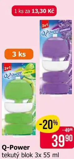 Teta Q-Power tekutý blok 3x 55 ml nabídka