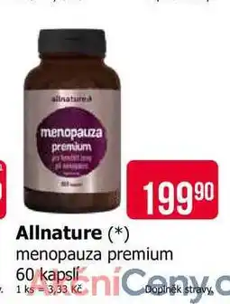 Teta Allnature menopauza premium 60 kapslí nabídka