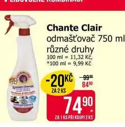 Teta Chante Clair odmašťovač 750 ml různé druhy nabídka