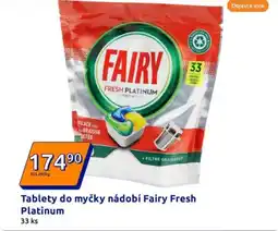 Action Tablety do myčky nádobí Fairy Fresh Platinum nabídka