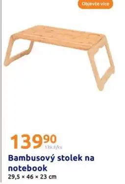Action Bambusový stolek na notebook nabídka