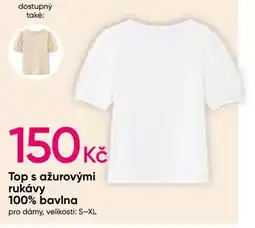 Pepco Top s ažurovými rukávy 100% bavlna nabídka