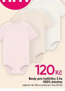 Pepco Body pro holčičky 3 ks 100% bavlna nabídka