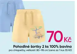 Pepco Pohodlné šortky 2 ks 100% bavlna nabídka