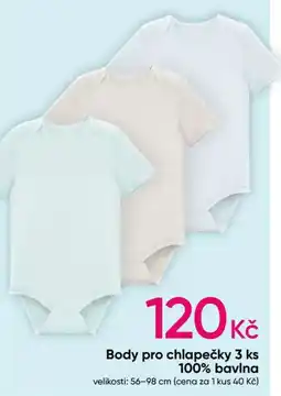 Pepco Body pro chlapečky 3 ks 100% bavlna nabídka